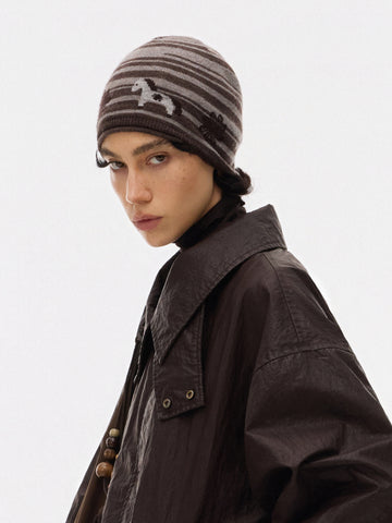 Jacquard Pony Beanie