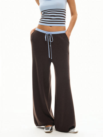 Color- Block Knit Pants