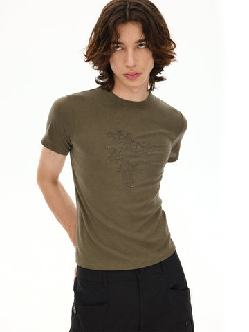 Hand-Studded Muscle Tee