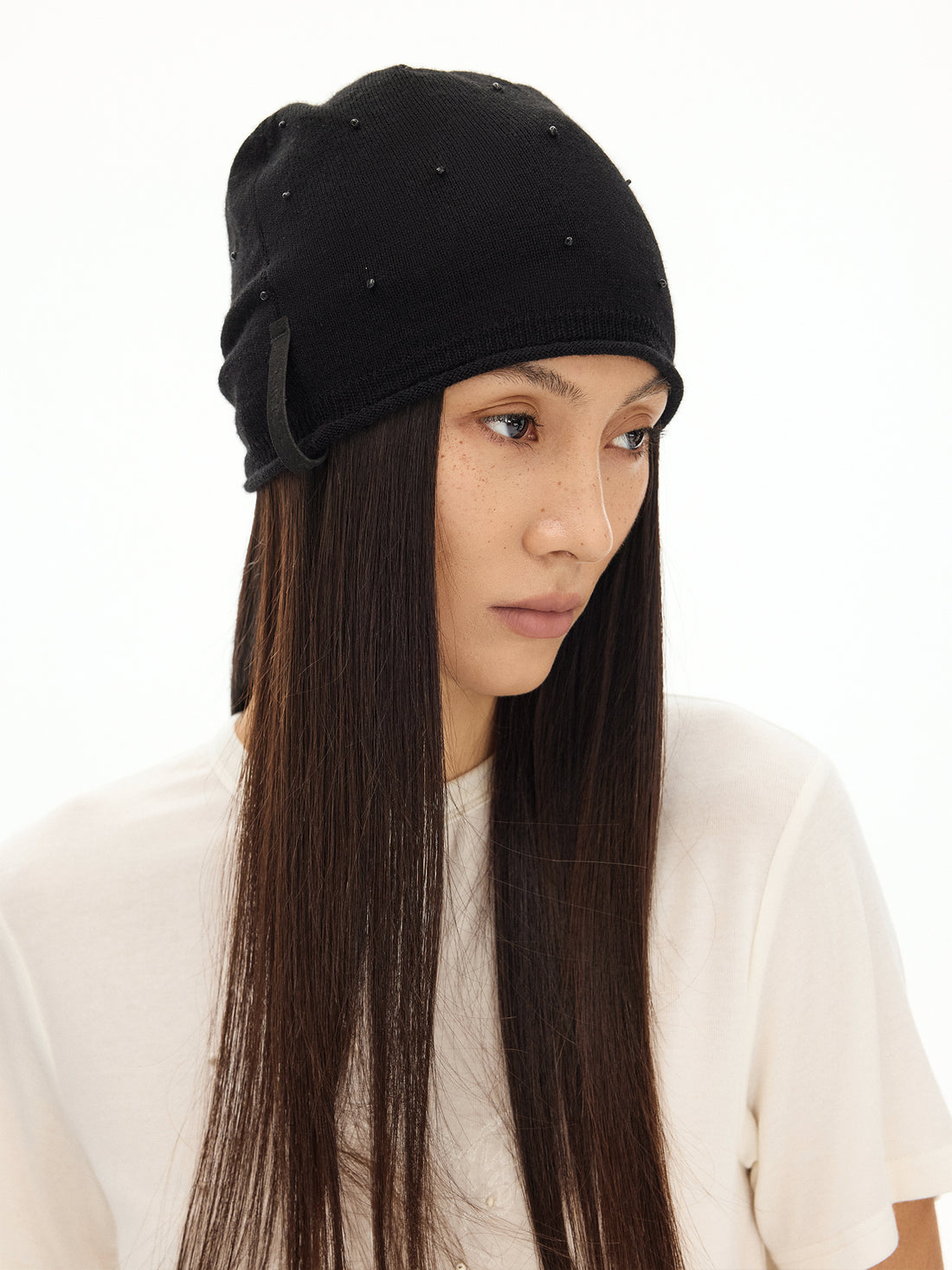 Hand-Studded Merino Wool Beanie