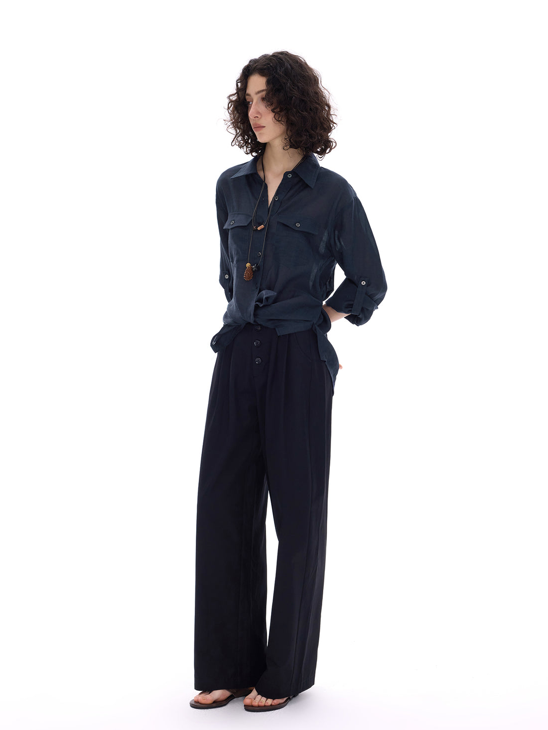 Roll-up-sleeve Shirt